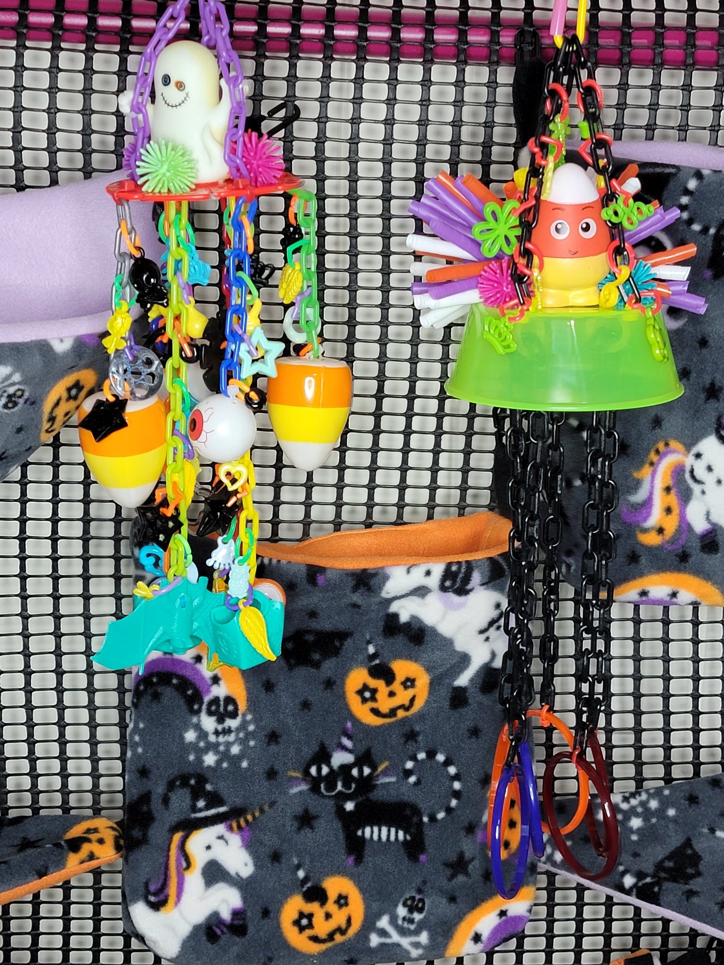 Halloween cage set with toys - Candy Corn and ghost