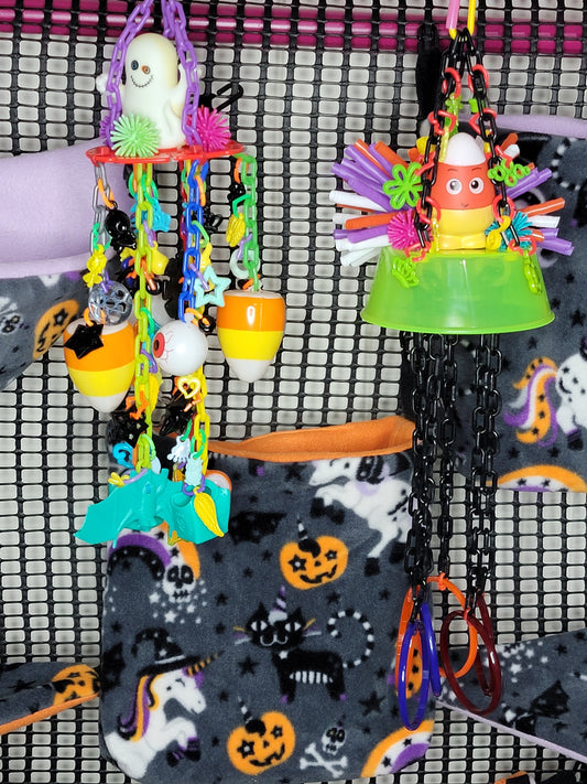 Halloween cage set with toys - Candy Corn and ghost